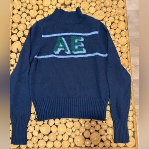 American Eagle Outfitters Dark Blue Crewneck Sweater